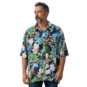 Tunevuse Mens 4XL Tropical Hawaiian Shirt Regular Fit Colorful Toucan Floral